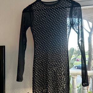 Elegant Black Sheer Dress